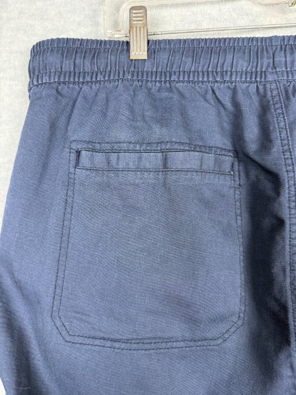 Old Navy Women's XL Drapey Cargo Pants Blue Wide Leg Pull On Drawstring Mid-Rise - Picture 6 of 14